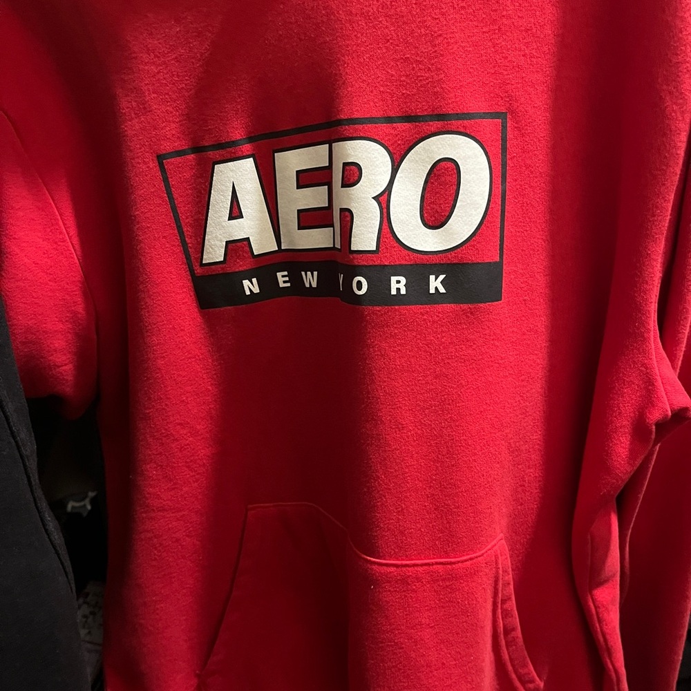 Aeropostale Red Graphic Hoodie